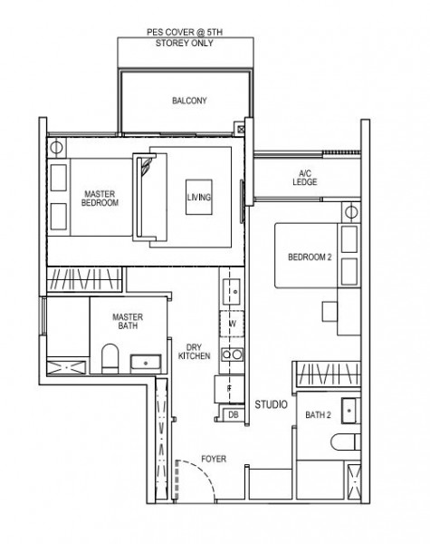 North-Park-Residences-floorplan-2bdrm