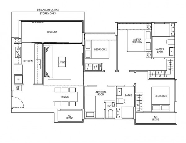 North-Park-Residences-floorplan-3bdrm-deluxe